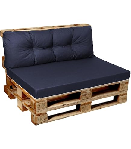 Cuscino per pallet blu scuro 120x60 / 120x50cm