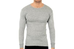 Abanderado - Camiseta térmica de manga larga y cuello redondo para hombre