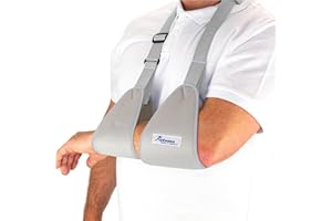 Actesso Écharpe de Bras en Toile – Immobilisation du Bras, Poignet et de L'épaule à la Suite de Blessures. Tailles pour Adultes et Enfants (L)