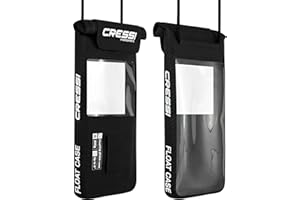 Cressi Float Floating Dry Phone Case Funda Impermeable y Flotante para Dispositivos con Pantallas de hasta 6 Pulgadas y 200 g, Unisex Adulto, Negro, 15 cm
