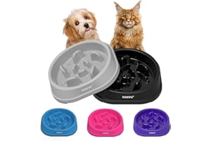 YINEYA 2 Unités Gamelle Anti Glouton Chat, Gamelle Chien Anti Glouton, Accessoire pour Ralentir la Nourriture, Chat Anti Glouton, Petit Chien