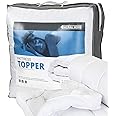 ACRALI HOME Thick Mattress Topper Double Bed - Deep Hotel Quality Double Mattress Topper, Breathable Mattress Toppers Double Size Bed Quilted Luxury Comfort with Elasticated Straps - 137cm x 190cm