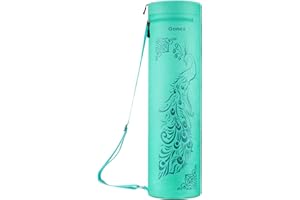 Gonex Bolsa para Colchoneta de Yoga, Funda Esterilla Yoga Ejercicios Fitness Duradera Tela Oxford Impermeable con 2 Bolsillos de Carga, Correa de Hombro Ajustable Extra Ancha Portátil