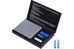 Zacro Digitale Küchenwaage, tragbare Taschenwaage, 200 g x 0,01 g, Mini-Waage, Schmuckwaage mit LCD-Display, Batterien im Lieferumfang enthalten