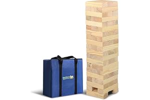 Big Game Hunters Riesenwackelturm Jumbo Hi-Tower in Einer Tasche - Builds Von 0.6m - 1,5m (max im Spiel. Massiver Kiefer Holz Wäschetrockner Tower Spiel