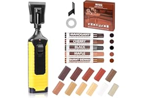 NYBQ Laminat Reparaturset, 24 Stück Holz Parkett Reparaturset Neuem Upgrade-Schmelzwerkzeug, 11 Farben Hartwachs für Holzkitt Vinylboden Holzböden Möbel Arbeitsplattet Reparatur set