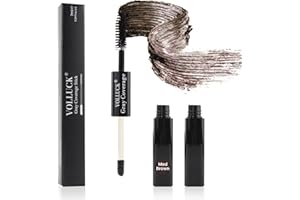 VOLLUCK Haarmascara, Sofortige Graue Haare Abdecken für Frauen und Männer, 2-in-1 Natürlich Ansatzfarbe zum Kaschieren des Haaransatzes für Alle Haartypen (Mittelbraun, 7 ML)