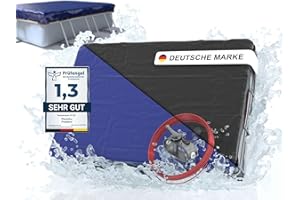 Planenfux® Rectangular Pool Cover, 300 x 200 cm, 2-in-1 Pool Tarpaulin Made of 200 g/m² PE Material, Solar Swimming Pool Tarpaulin, Square, Summer and Winter Cover for Swimming Pool, 360 x 260 cm Pool