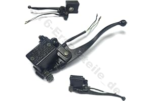 GY6-ERSATZTEILE_DE BREMSZYLINDER LINKS FÜR SCHEIBENBREMSE HINTEN MIT M10 SPIEGEL AUFNAMHE Ø22mm LENKER für REX JINAN QINGQI QM125T YIYING KYMCO LEIKE JMSTAR MKS BAOTIAN PEUGEOT KREIDLER YY50QT SUKIDA ROLLER GY6 50-150c