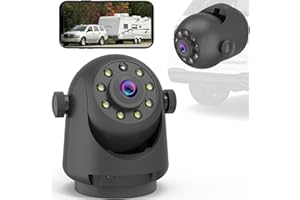 GREENAUTO WiFi Magnetic Hitch drahtlose Nachtsicht Rückfahrkamera, wiederaufladbare Batterie, geeignet für iPhone Android, einfach zu montieren Schwanenhals Boot Reise Anhänger RV