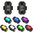 OBEROI’S Traders 7 Colors LED with 3 Flashing/Blinking Modes Aircraft Strobe/Helmet Exterior Night Signal Light with USB Rechargeable Cable Kit for Drone Flashing, Bike Bicycle (2 Piece)