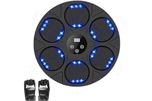 LPQKCcY Machine Boxe Musicale Adulte, Music Boxing Machine avec Gants De Boxe, LED Boxe Mural Musique avec Bluetooth, Intelligente Beatpunch Boxe, Comptage Intelligent, pour Adultes Et Enfants