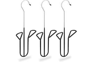 ‎RELAXDAYS Relaxdays Wieszak na buty, zestaw 3 szt., uchwyt z powłoką antypoślizgową, do różnych rodzajów butów, wys. x szer. x gł. 33,5 x 14 x 4 cm, czarny, 3 sztuki