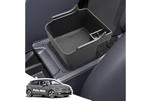 ‎LANGBEAN LANGBEAN Armrest Storage Box for VW Polo MK6 2024 2023 2022 2021 2020 2019 2018, Centre Console Organiser with Non-Slip Mats for VW Taigo/Nivus, Armrest Organiser Accessories