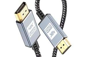 MAXGROUP Kabel HDMI 4K 12 m, kabel HDMI 4K @ 60 Hz, 18 Gbps, Highspeed HDMI 2,0, nylonowy oplot, pozłacane złącza z kanałem tylnym Ethernet/audio, kompatybilny z wideo 4K UHD 2160p, HD 1080p