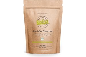 Biotiva Organic Jasmine Tea 100g - Best Price - Flowery ? Packed and Controlled in Germany (DE-ECO-005) - 35 Years of Experience