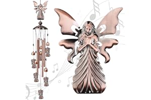TUHNHGD Wind Chime, Gifts Chimes, Outdoor Decorations Wind Chime, Vintage Commemorative Wind Chimes Gift For Mom And Woman, Copper Decoration Birthday And Valentine Gift (Angels)
