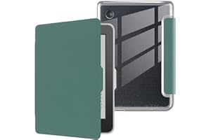 YOUNGME Coque pour Kobo Clara Color 2024 de 6 pouces, ultra transparente, souple et flexible, en TPU avec mise en veille/réveil automatique pour Kobo Clara couleur, vert foncé
