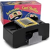 ZAKVOP Mélangeur de Cartes Automatique 1-2 Ponts, Électrique Melangeur de Carte pour Poker UNO Blackjack, Automatic Card Shuf