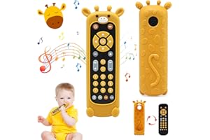 LEADSTAR Giochi Telecomando TV Neonato 6-9 Mesi,Giocattolo Musicali Bambini 1 Anno,Giochi Sensoriali Educativi con Morbido Silicone Massaggiagengive Carino,Regali Compleanno Precoci per 6-18 Mesi