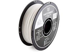 HATCHBOX 1.75mm White PLA 3D Printer Filament, 1 KG Spool, Dimensional Accuracy +/- 0.03 mm, 3D Printing Filament