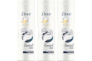 Dove Body Love Essential Care Body Lotion återfuktande hudkräm med glycerin för näring och återfuktning av huden redan vid första användning 3 x 400 ml