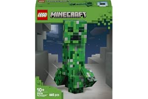 LEGO Minecraft Creeper 21276 | Leksak för barn från 10 år, actionfigur, spelprydnad, rumsdekoration till spelrummet, present med dataspelstema, 665 delar