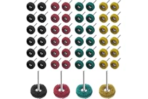 Aoyswuz Rueda Abrasiva Pulidora 80 Piezas/4 Grano 120# - 400# Ruedas de Pulir Mango de 3 mm para Herramientas Rotativas Dremel