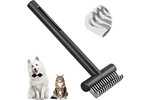 Euqvunn Entfilzungskamm, Hundebürste Unterwolle Entwirrt und Schneidet Mühelos Verfilzungen, Unterfellbürste Katze und Langhaarige Katzen, Hunde, Kaninchen und Kleine Haustiere