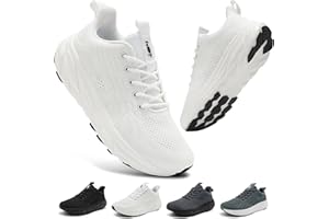 Schuvox Laufschuhe Damen Herren mit Dämpfung Weite Passform Straßenlaufschuhe Leicht Turnschuhe für Jogging Fitness Training Atmungsaktiv Sportschuhe Walkingschuhe Freizeit Sneaker Unisex 37-46EU