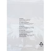 100 Pack 8x10 Clear Resealable Poly Bags – 1.5 Mil OPP Cello Bags With Suffocation Warning