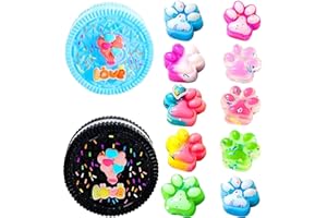 FACAIHY 2 Pezzi Oreo Taba Squishy e 10 Pezzi Squishy Zampa di Gatto,Taba Squishy Zampa,Squishy Squeeze,Giocattolo Antistress per Biscotti,Antistress Giocattolo per Bambini e Adulti