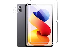Heioloo 2 Piezas Cristal Templado para xiaomi Redmi pad 2 Pro 12.1", [2+2 Piezas] Protector de Pantalla Vidrio con Protector de Lente de cámara, Sin Burbujas, Resistente a Arañazos