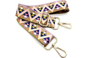 KERIOCUSI Correa de Hombro Ajustable para Mujer, Correa de Reemplazo Bolso Colorida para Mujer con Hebilla de Oro Correa Ancha para Bolso para Piel, Camara, Monedero, Guitarra, Cruzados Accesorios, 01