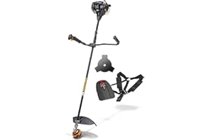 McCulloch 00096-70.574.01 B33 B Desbrozadora con un ancho de trabajo de 52 cm, cabezal de corte, función soft start, asa ajustable