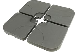 MaxxGarden Supporto per ombrellone - Set di 4 Pesi per Supporti per ombrellone, 50 x 50 x 7,5 cm, da riempire con Acqua o Sabbia, Fino a 100 kg
