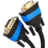 KabelDirekt &ndash; VGA kablosu &ndash; 10m | 15 kutuplu, Full HD/1080p, 3D &ouml;zellikli, VGA fişi-VGA fişi, bilgisayarları monit&ouml;rlere/CRT 