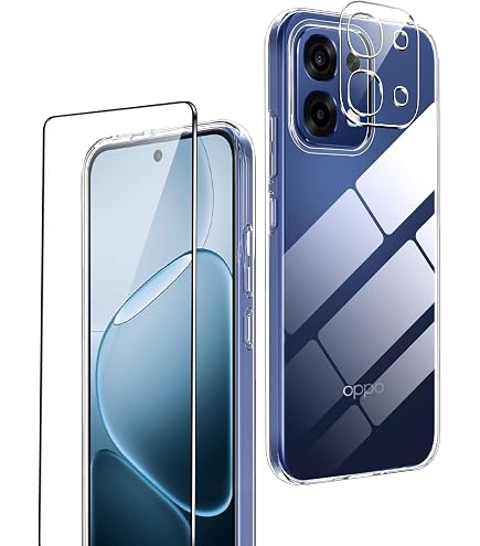 Yohii Cover Trasparente Per Oppo A6 Pro 5G/4G Con 2 Vetri Temperati, Antiurto E Protezione Fotocamera