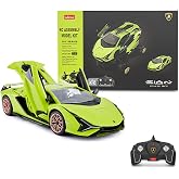 To build RASTAR RC Car Kits, 1/18 Lamborghini Sian Supercar Mount Building Kit with Remote Control, 72pcs, Kids