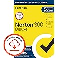 Norton 360 Deluxe 2024, Antivirus per 5 dispositivi, Licenza di 15 mesi con rinnovo automatico, PC, Mac, tablet e smartphone,