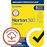Norton 360 Deluxe 2024, Antivirus per 5 dispositivi, Licenza di 15 mesi con rinnovo automatico, PC, Mac, tablet e smartphone,