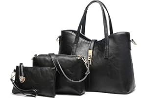 YNIQUE Women Fashion Handbags PU Leather Large Purse Shoulder Crossbody Bags 4pcs set for Girls