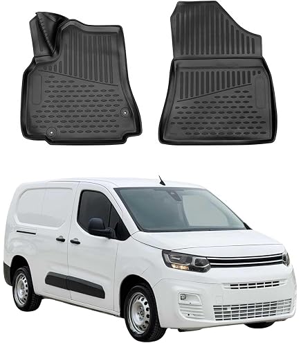 Tapis De Sol Sur Mesure Peugeot Partner 2018-2025 - Fixation Clips Ovale, Antidérapant, épaisseur 7mm - Basique Mais Costaud !