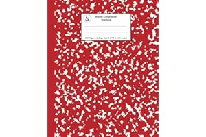 Marble Composition Notebook College Ruled: Red Marble Notebooks, School Supplies, Notebooks for School: 5