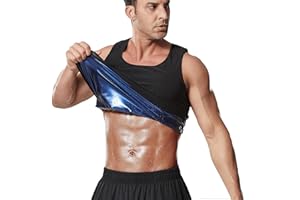 Towintec Canotta Maglietta Sauna Uomo Dimagranti Sudore Camicia Sauna Tute calde Intrappolamento del calore per la Perdita di Peso Corsa Shapewear Gilet per Sportiva Fitness Allenamento