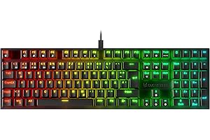 ‎OVERSTEEL Oversteel - KOVAR USB Gaming Tastatur, RGB beleuchtet, mechanischer Schalter Outemu Red, Anti-Ghosting, Deutsches Layout PC/MAC/Android
