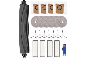 Jissta Kit de Accesorios Recambios para Xiaomi X20+/Dreame L10s Ultra /L10 Ultra Aspiradora,Repuestos - 1 Cepillo Principal,7 Cepillos Laterales,4 Filtros HEPA,4 Bolsa de Polvo,6 Paños de Limpieza