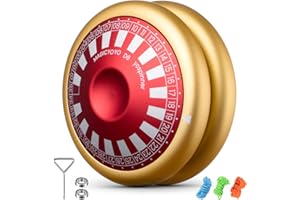 MAGICYOYO JoJo D6 YOSPINNER, 6 in 1 metallo JoJo con modalità di gioco versatili, 2 A Trick Jo Jo per dita Spin, Jo-yo professionale con inattività, Magic Yoyo giocattolo per bambini e adulti