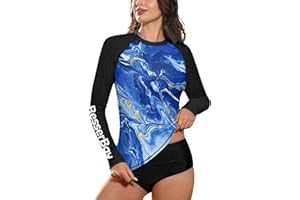 BesserBay Womens Long Sleeve Swimming Summer Sun Protection Quick Dry UV Rash Guard S-XXL