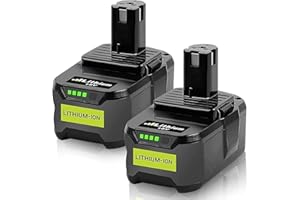 GRIPKANKG 2 Stück 5,0Ah Ersatzakku für Ryobi 18V P108 Akku Li-ion Batterie, Akku für Ryobi ONE+ P104 P105 P107 RB18L50 RB18L40 RB18L25 RB18L15 RB18L13 Werkzeugen Akku mit LED-Anzeige